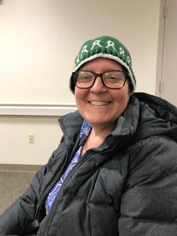 Michelle at the radiation center