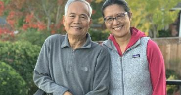 Aimee Yairi with her father