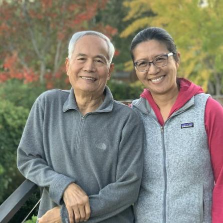 Aimee Yairi with her father